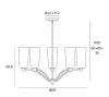 BREVAN 5 LIGHT BLACK PENDANT